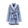 bandana jacquard wool cardigan