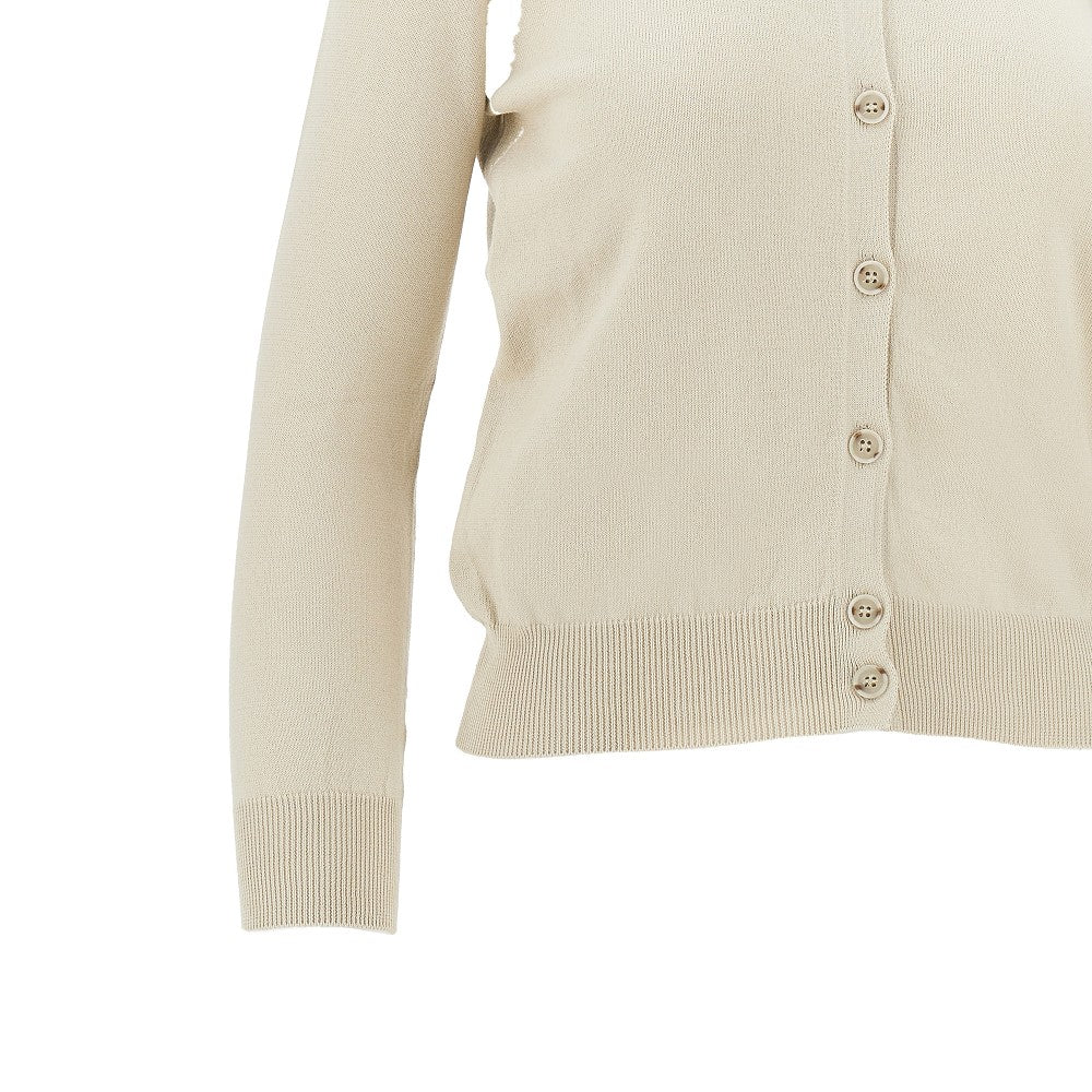 MM6 S knitted cardigan with mesh inserts