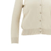 knitted cardigan with mesh inserts