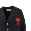 wool cardigan with ami de coeur inlay