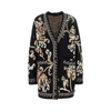 jacquard wool cardigan
