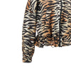 animalier print technical canvas jacket