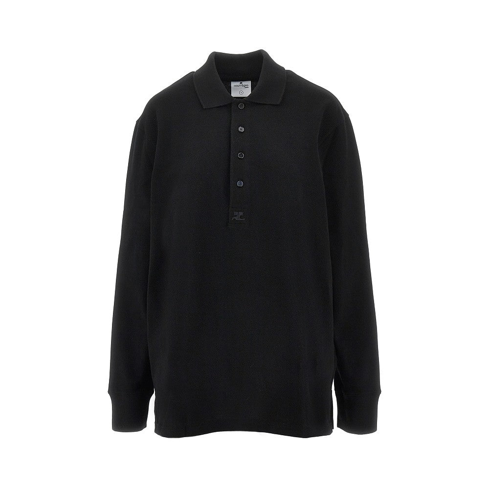COURREGES M oversized piquet polo shirt