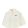 logo embroidery oversized boxy fit polo shirt