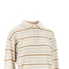 cashmere polo shirt with striped motif