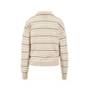 cashmere polo shirt with striped motif