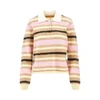 striped cashmere polo shirt