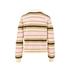 striped cashmere polo shirt
