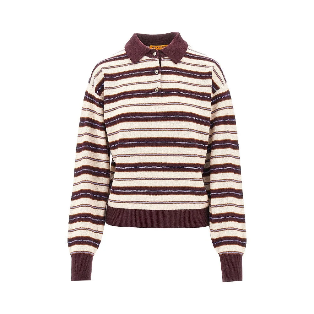 GUEST IN RESIDENCE S collegiate striped cashmere polo shirt