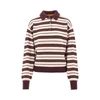 collegiate striped cashmere polo shirt
