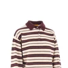 collegiate striped cashmere polo shirt
