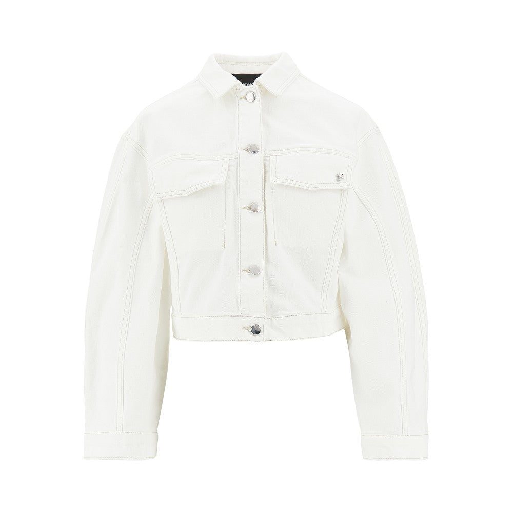 EMPORIO ARMANI 44 cropped denim jacket