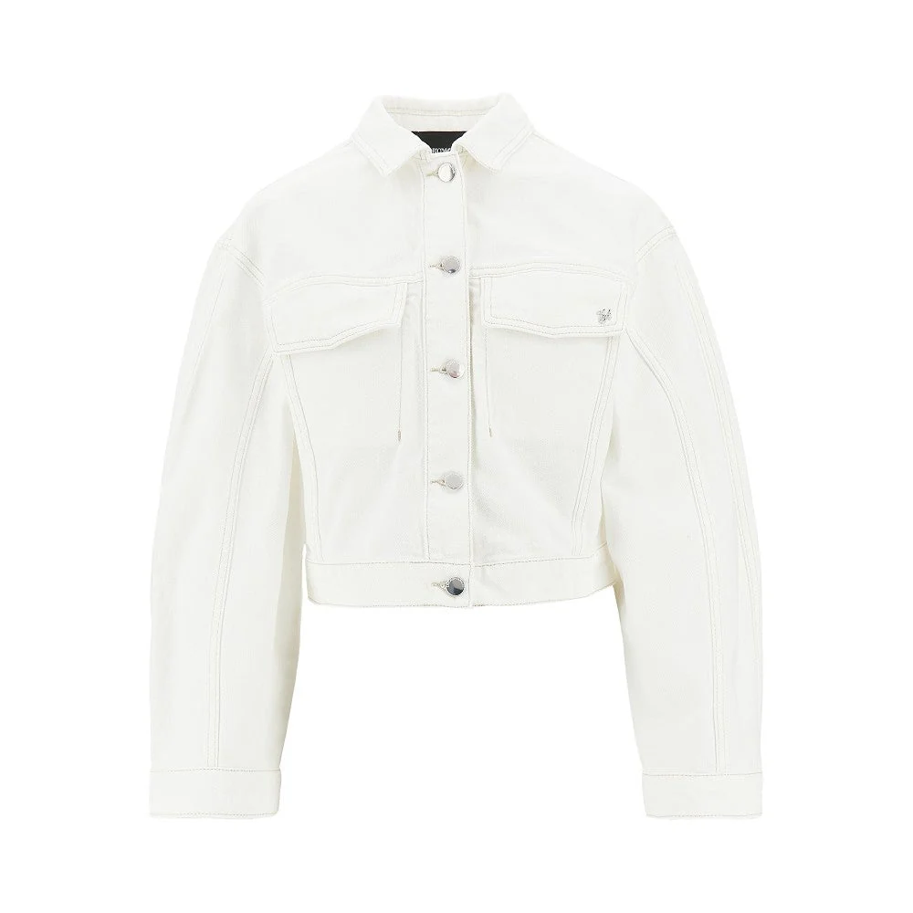 EMPORIO ARMANI 44 cropped denim jacket