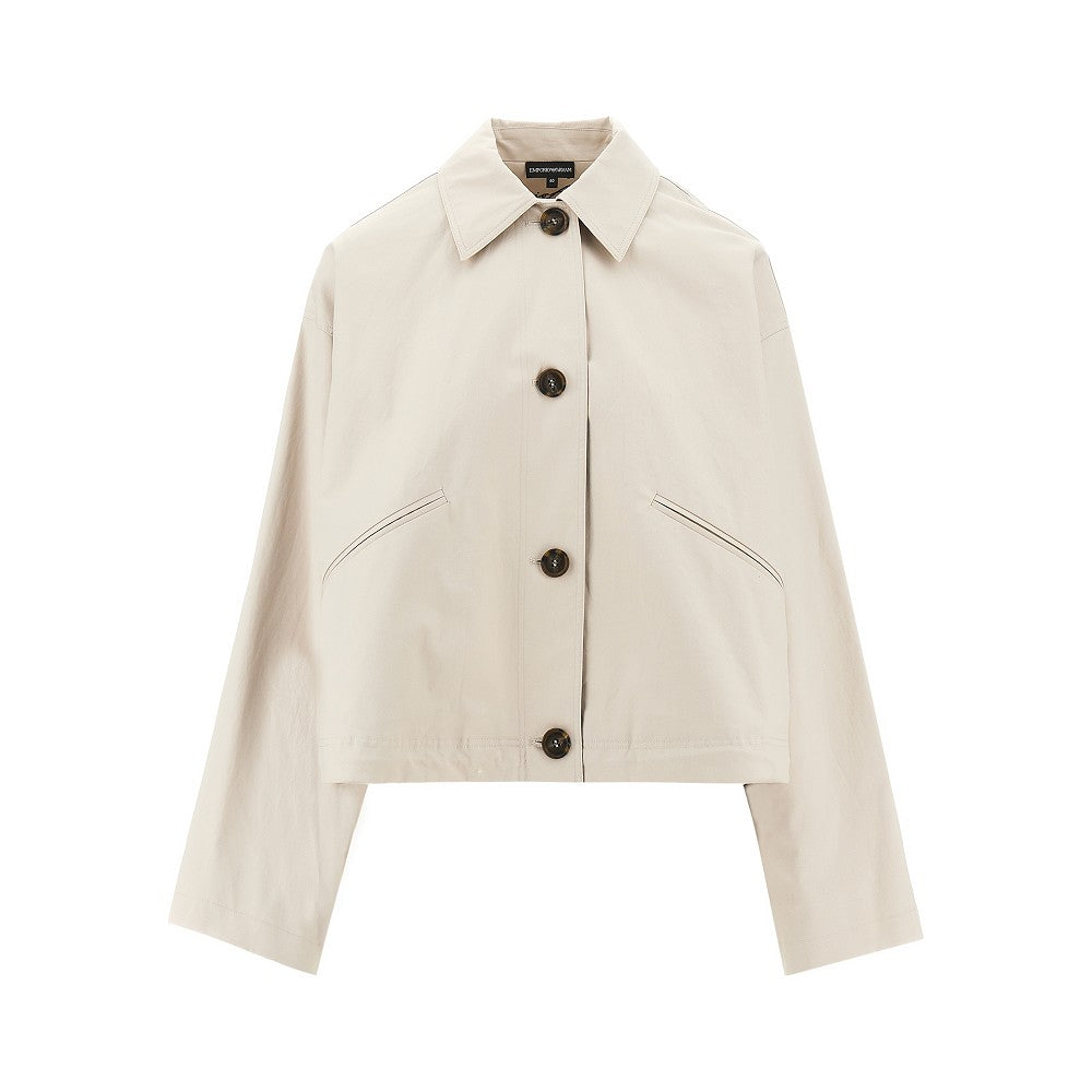 cotton gabardine blouson jacket