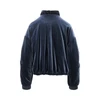 chenille blouson jacket with gathered neck