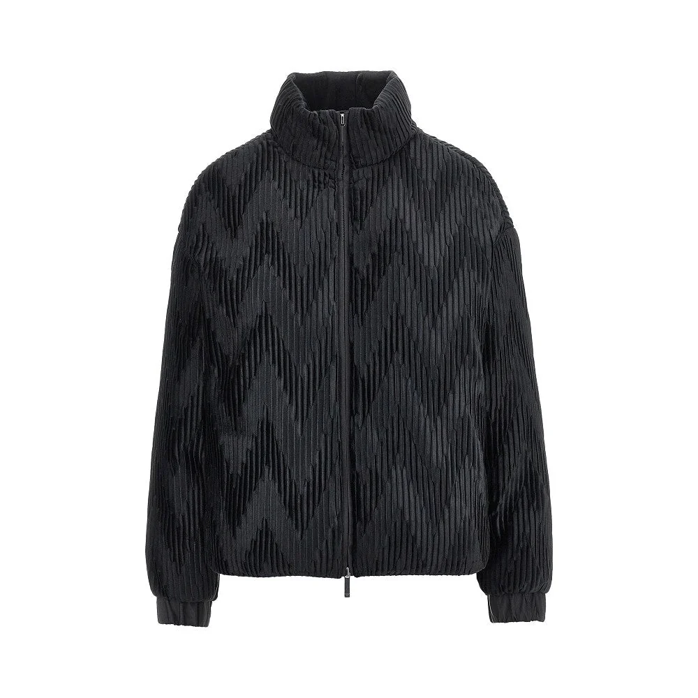 pleated satin down jacket