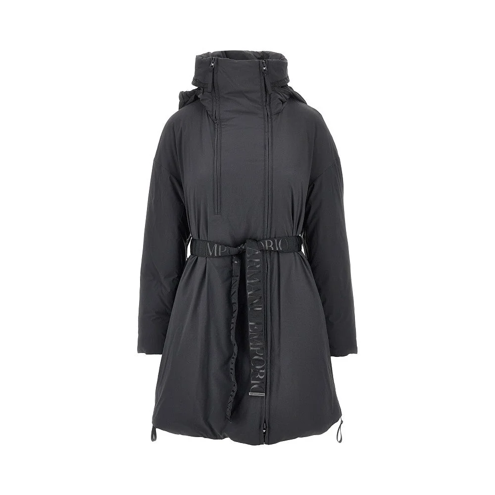 EMPORIO ARMANI 38 down parka coat with belt