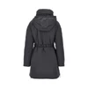 down parka coat with belt
