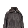 washed leather bomber jacket