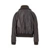 washed leather bomber jacket