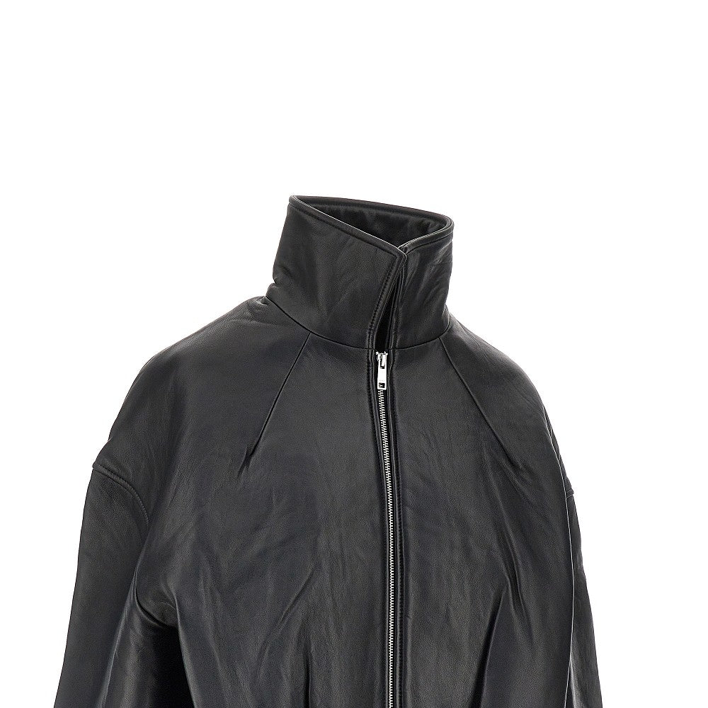 ROTATE 36 leather boxy jacket