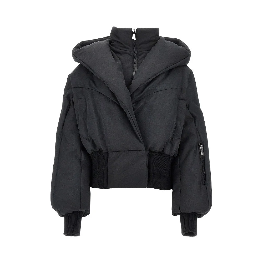 cotton-blend padded bomber jacket
