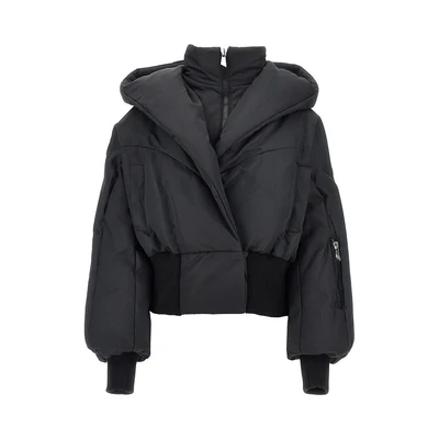 cotton-blend padded bomber jacket