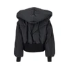 cotton-blend padded bomber jacket