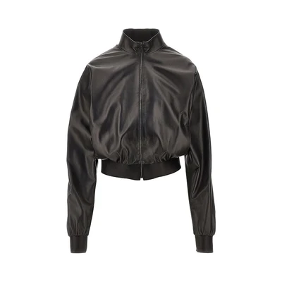nappa leather bomber jacket