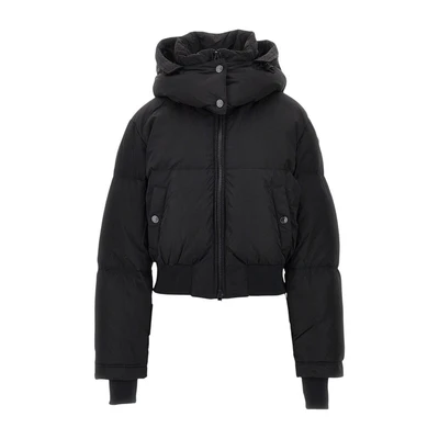 hooded short down jacket