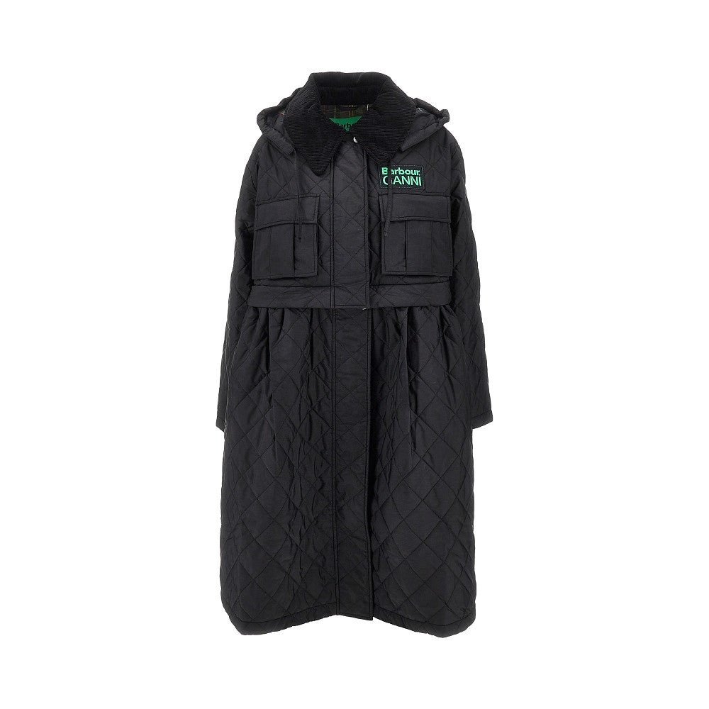 BARBOUR X GANNI 8 quilted jacket with detachable peplum