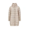 dora ultralight nylon midi down jacket