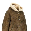 leather jacket with paisley motif