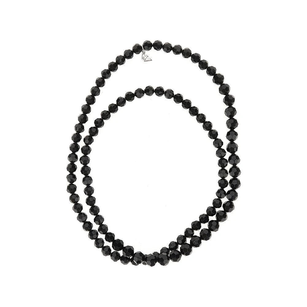 EMPORIO ARMANI OS multifaceted beads long necklace