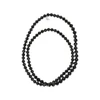 multifaceted beads long necklace