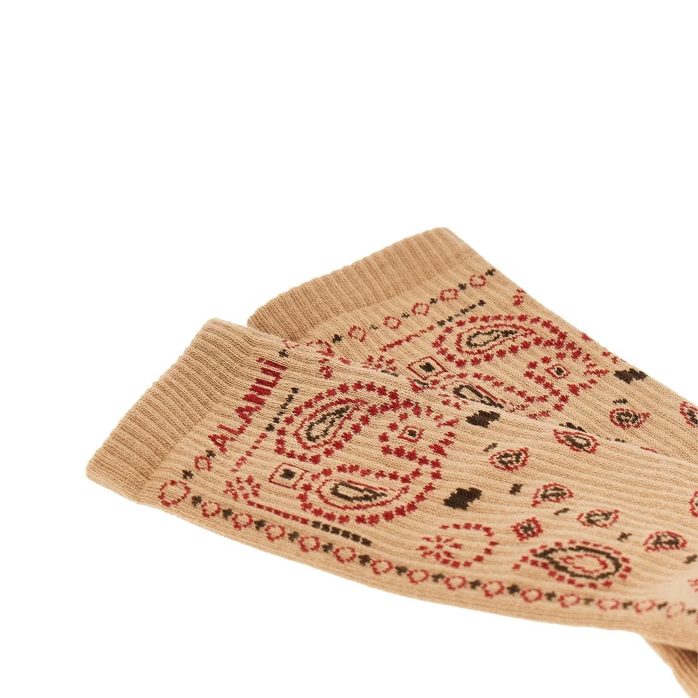 cotton-blend socks with bandana motif