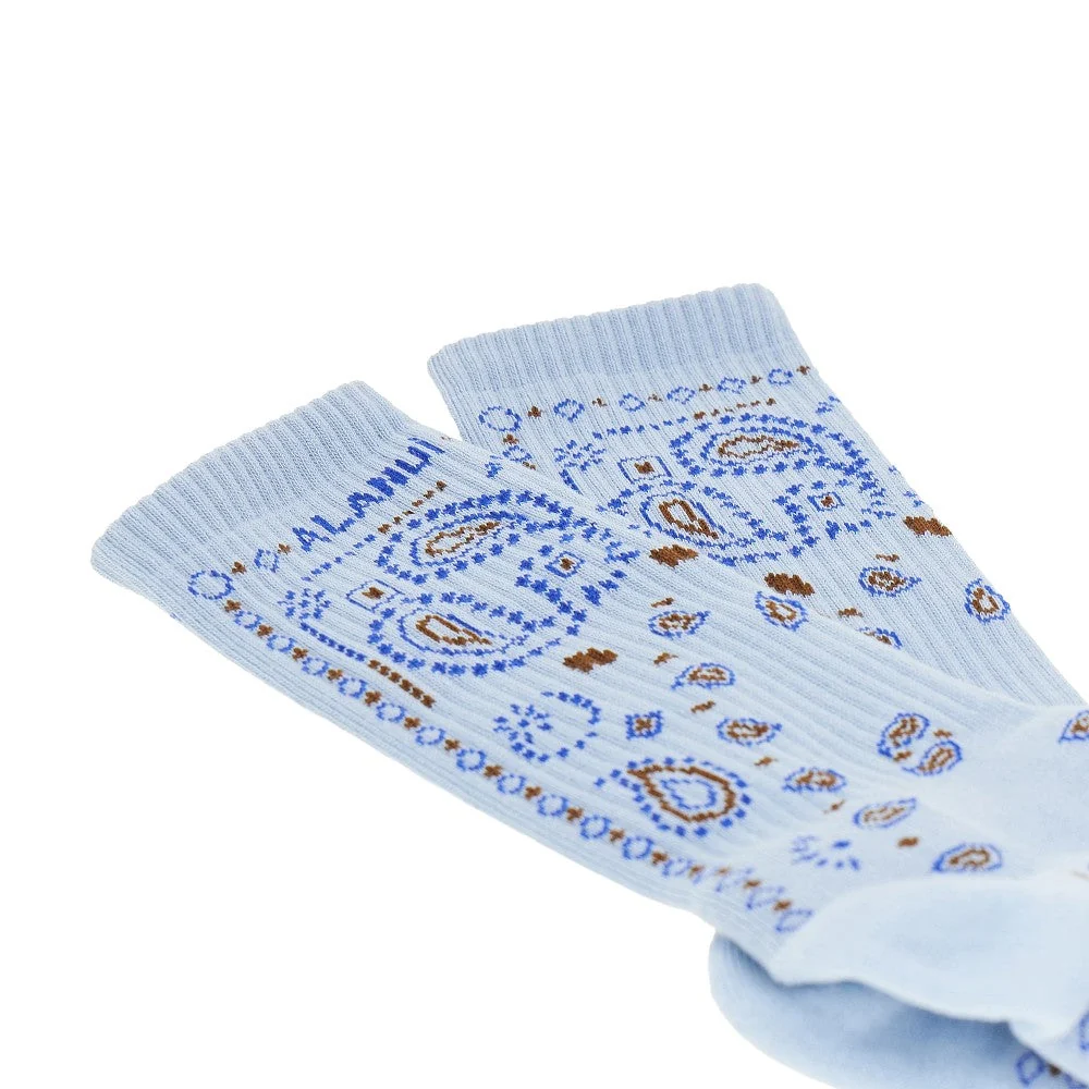 cotton-blend socks with bandana motif