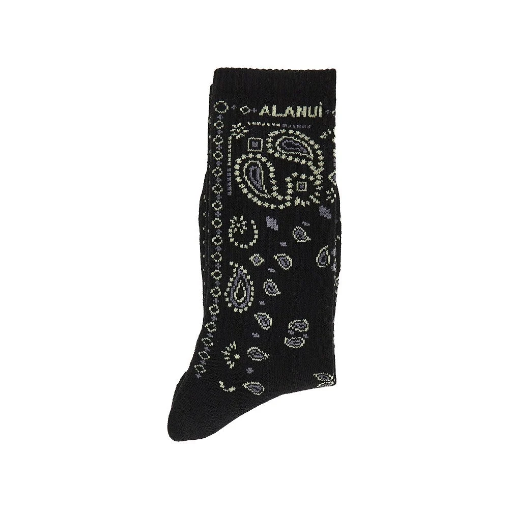 cotton-blend socks with bandana motif