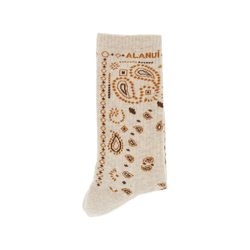 ALANUI OS cotton-blend socks with bandana motif