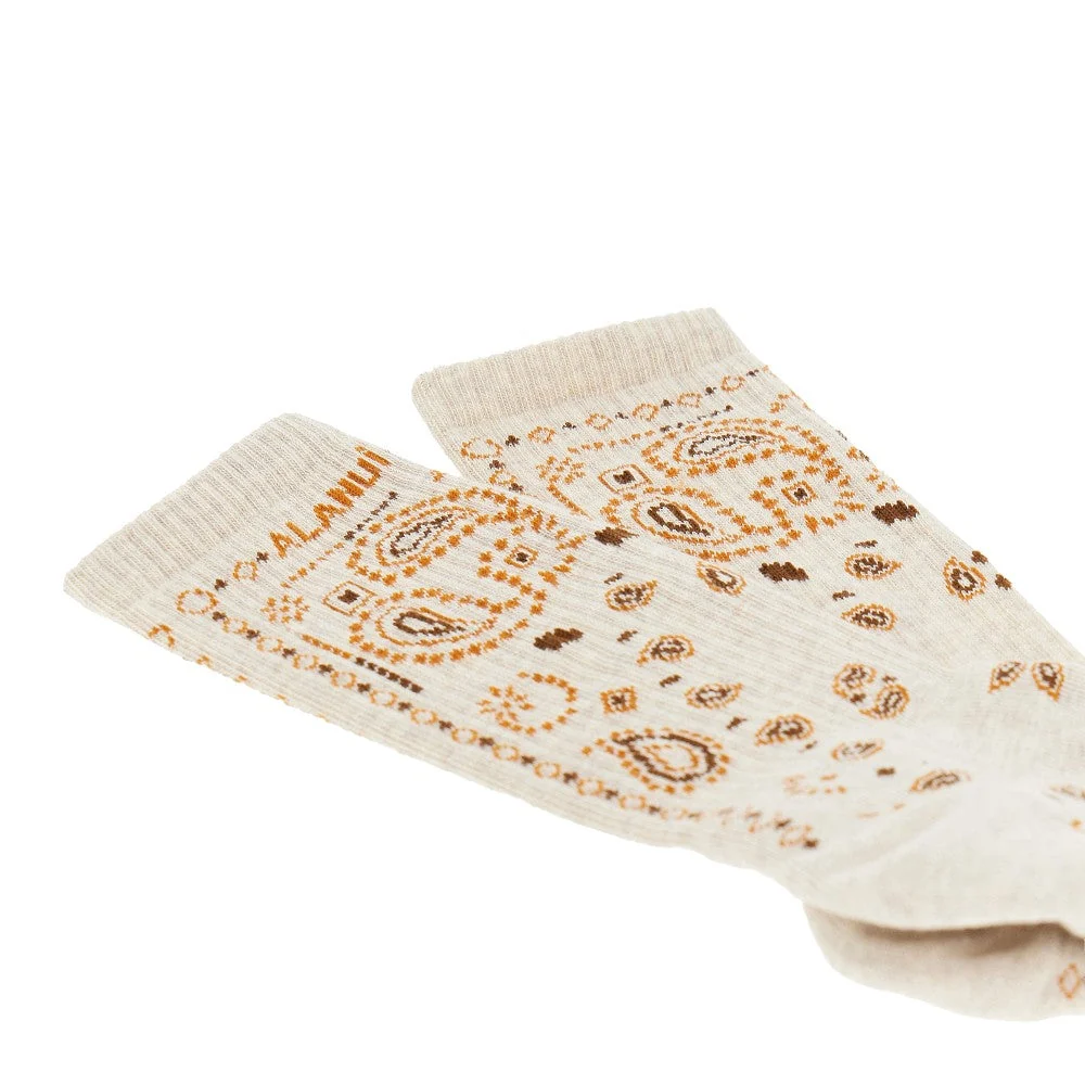 ALANUI OS cotton-blend socks with bandana motif