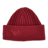 knitted beanie hat with logo embroidery