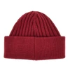 knitted beanie hat with logo embroidery