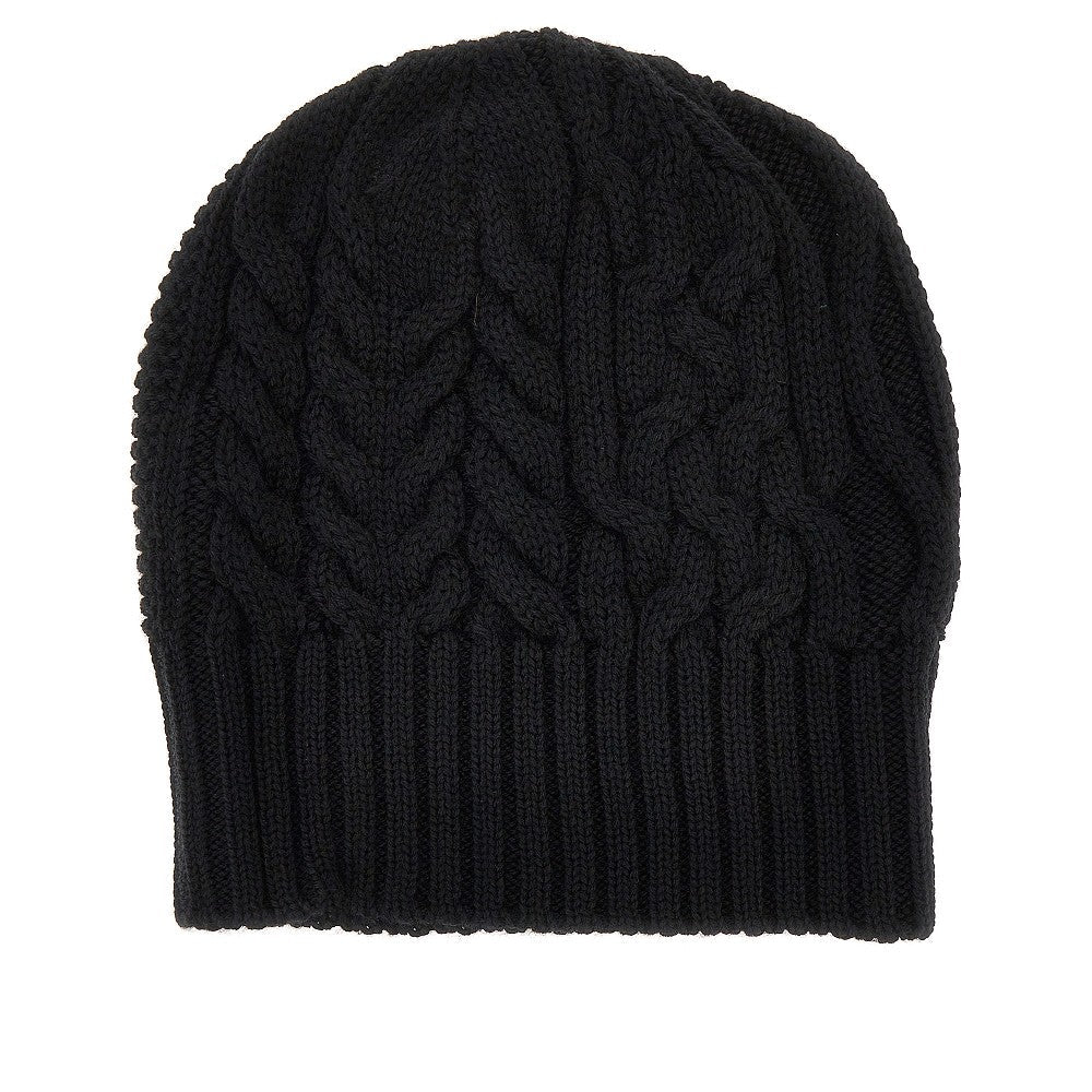 EMPORIO ARMANI S knitted beanie hat with logo label
