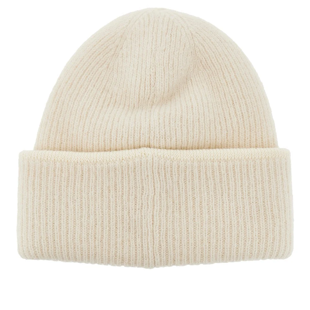 JACQUEMUS OS knitted beanie hat with gros-grain logo