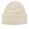 knitted beanie hat with gros-grain logo