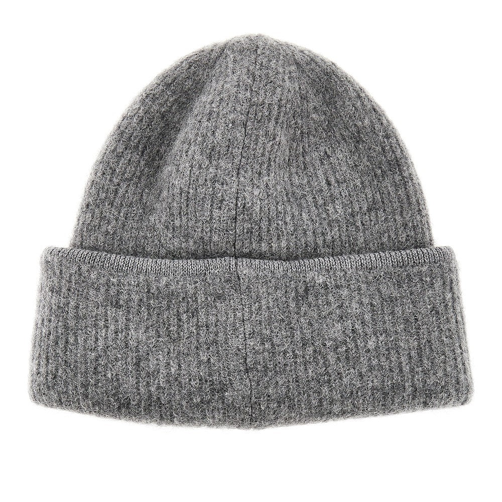JACQUEMUS OS knitted beanie hat with gros-grain logo
