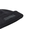 knitted beanie hat with gros-grain logo