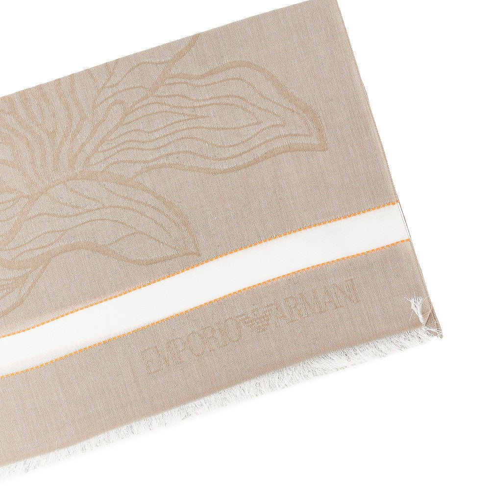 jacquard cotton-blend scarf