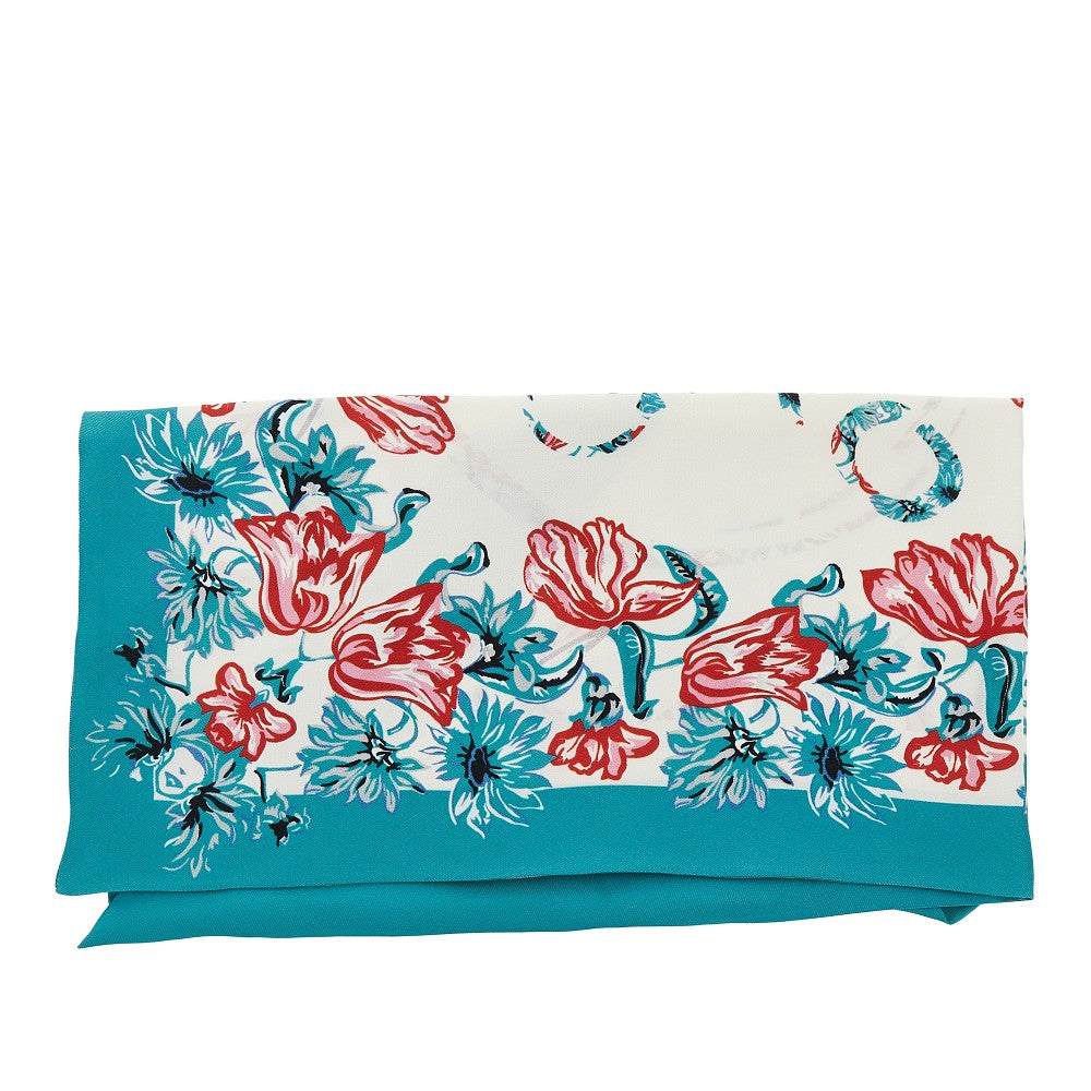 PINKO OS viscose and silk triangular scarf