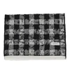 knitted scarf with check motif